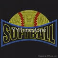 Custom sport ball rhinestone transfer hotfix motifs 5