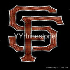 San Francisco Giant SF NFL Sport Team Rhinestone Transfers Design