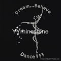 Dance girl wholesale rhinestones transfer new design 3