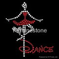 Dance girl wholesale rhinestones transfer new design 4