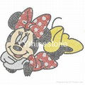 Mickey & Minnie  Rhinestone Transfer Bling Iron On 5