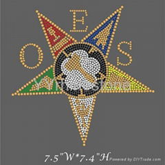 OES Eastern star hotfix rhinestone