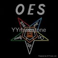 OES Eastern star hotfix rhinestone transfer 3