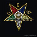 OES Eastern star hotfix rhinestone transfer 5