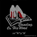 Standing On His Word Hotfix Motifs, Holy Bible Heels rhinestone transfer