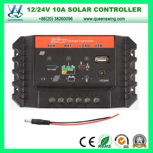 12/24V 10A Solar Charge Controller with LED Display (QWP-SC1024U)