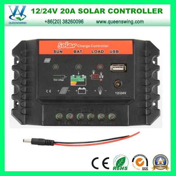 20A 12/24V LED Regulator Solar Charge Controller (QWP-SC2024U)