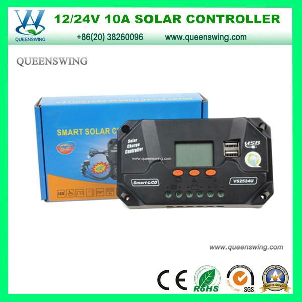 10A Solar Charge Controller for Max 50V/480W Solar Panel (QW-VS1024U)