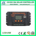 12V/24V 20A Solar Controller with Dual