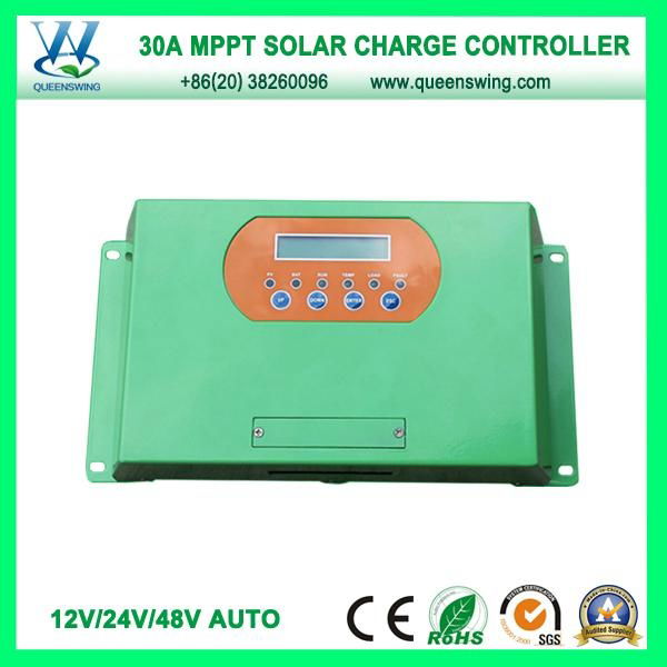 MPPT Auto 12V/24V/48V 30A Solar Charge Controller (QWM-JR30A)