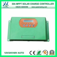 MPPT Auto 12V/24V/48V 30A Solar Charge Controller (QWM-JR30A)