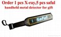 Saful Wholesale handheld security metal detector Sound mode portable security  3
