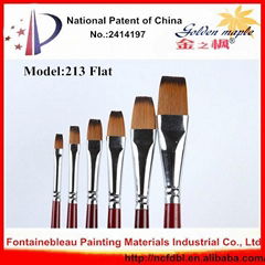 Office&School Professional Oil Painting Brushes Nylon Hair Flat