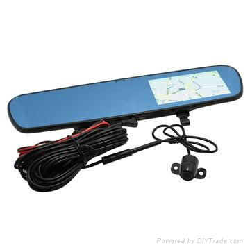 4.3'' HD Car DVR TFT LCD Monitor Mirror Reverse Car Rear View Backup Camera Kit