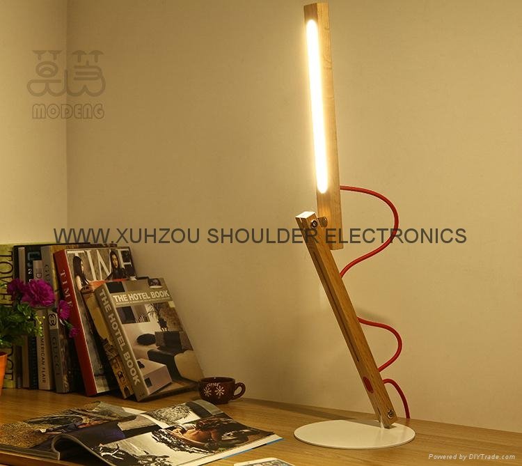 oak wood lamp led table lamp led desk light 2