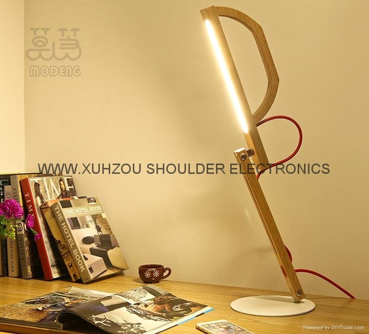 10w led foldable table lamp wooden desk light 
