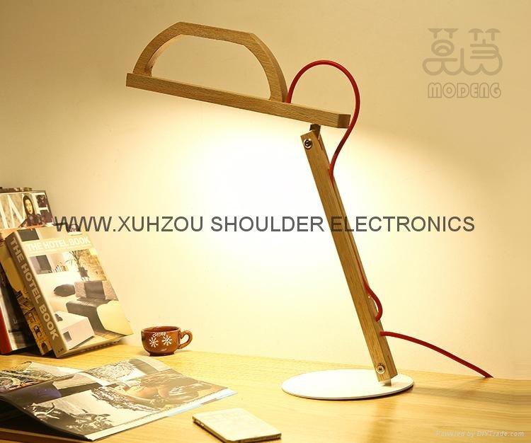 10w led foldable table lamp wooden desk light  4