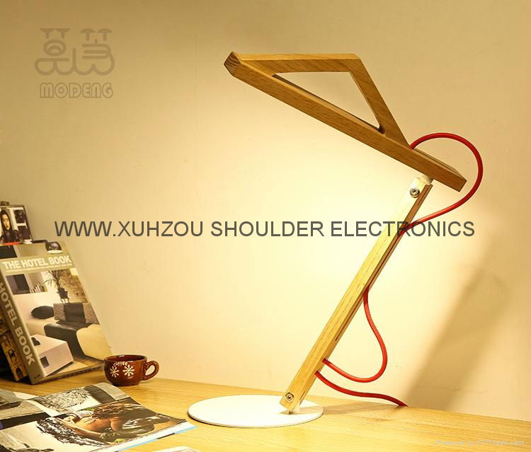 Funny Modern Style Solid Wooden fancy desk lamps 3