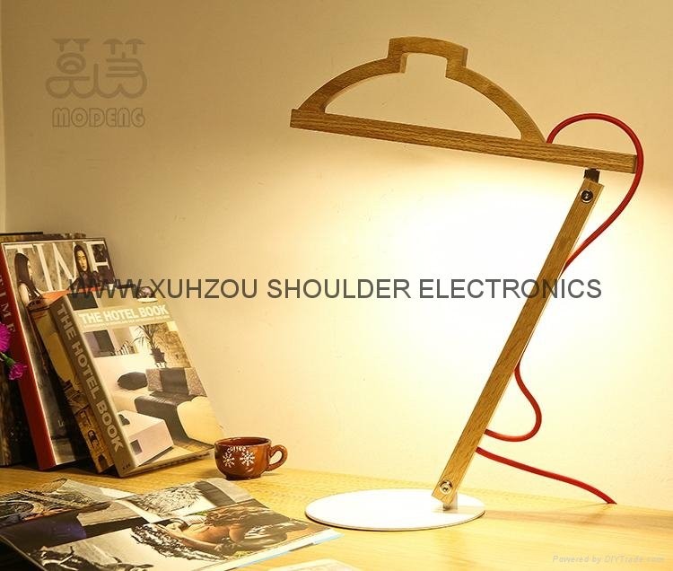 Solid wood modern minimalist bedroom bedside table lamp creative arts deco studi 4
