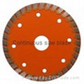 Hot-press wide turbo saw blade