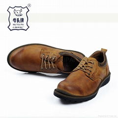 Men Genuine Leather Shoe Comfortable Oxford Shoe From Factory