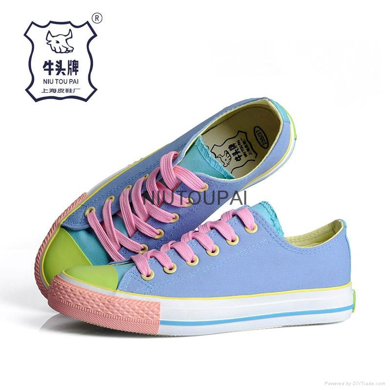 Lady Casual Canvas Brand Shoe By Manufacture Colorful 3