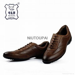 Men Genuine Leather Shoe British Style