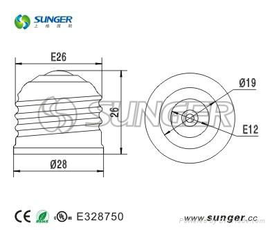 E26-E12转换灯头 3