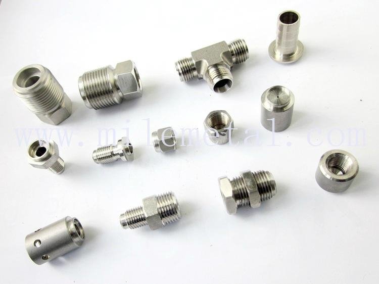 Stainless steel connector  pipe fittings  joints precision hydraulic components