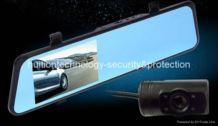 4.3inch LCD full hd 1080P dual car dvr g sensor car dvr double vehicle camera  g