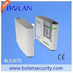 Glass type sliding barrier turnstile