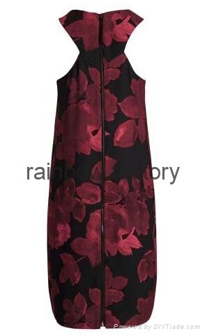 Clothing Style for Women Red Floral Print Ladies Dresses 3