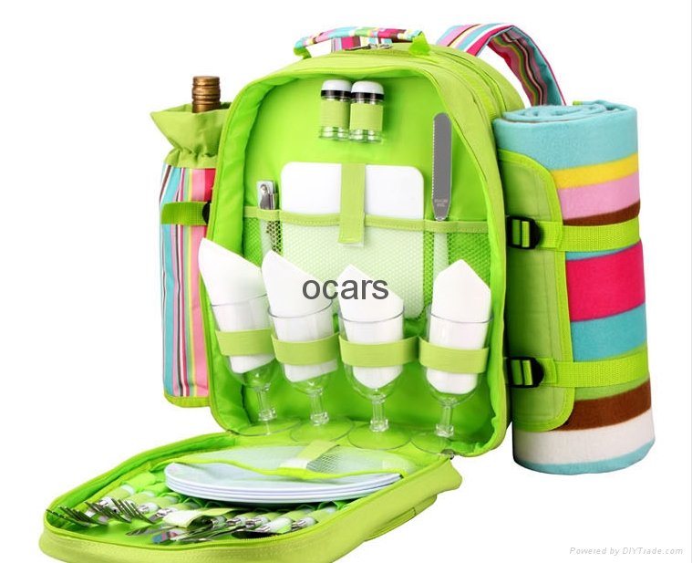 fourperson children picnic backpack bag 4