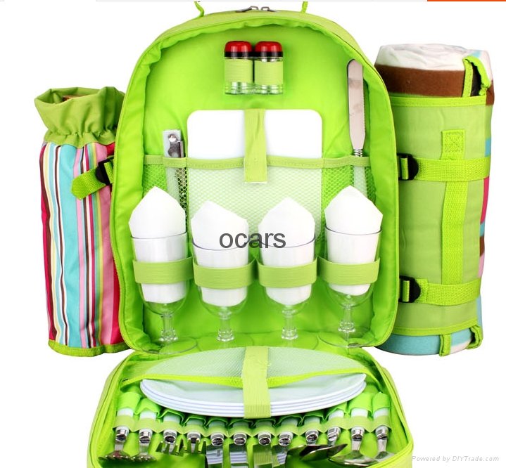 fourperson children picnic backpack bag 5
