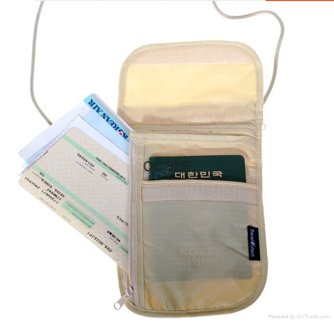 portable traveling phone passpord airticket  hanging bag 2