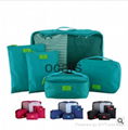 Travel Clothing Organizer Bag Set 5PCS Storage Mesh Pouch Colorful Cosmetic Bag 