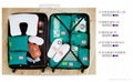 Travel Clothing Organizer Bag Set 5PCS Storage Mesh Pouch Colorful Cosmetic Bag  4