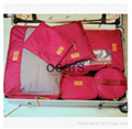 Travel Clothing Organizer Bag Set 5PCS Storage Mesh Pouch Colorful Cosmetic Bag  2