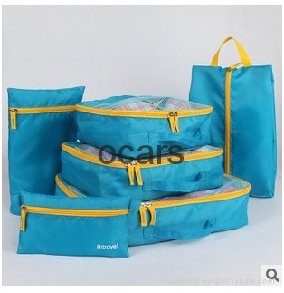 Encai New Arrival Travel Clothing Organizer Bag Set 6PCS Storage Mesh Pouch Colo 2