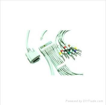 Cardiofax Q ECG-9110K EKG cable and  leadwires for Nihon Kohden  monitor