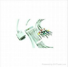 Cardiofax Q ECG-9110K EKG cable and  leadwires for Nihon Kohden  monitor