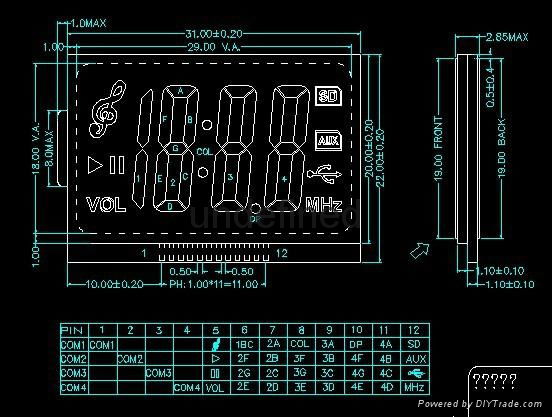 图形点阵LCD LCM FSTN HTN 3