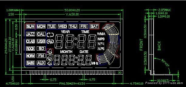 图形点阵LCD LCM FSTN HTN 4