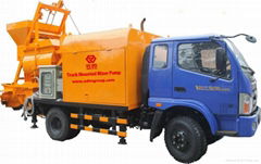 Trailer Concrete pump with mix