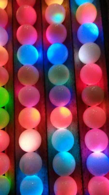 LED flashing golf ball