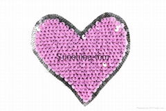 ES0049 sweet heart sequin embroidery