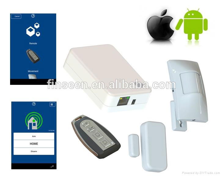 Smart burglar IP Cloud Alarm System with smart phone Android / IOS 5