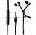 zipper earphones wtih microphone 2