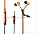 zipper earphones wtih microphone 1