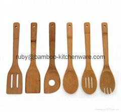 Bamboo Wood Kitchen Dining Cultery Cooking Utensil Set